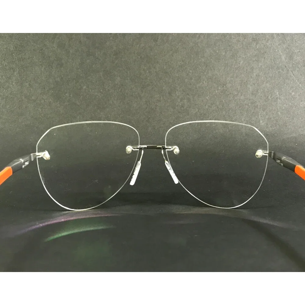 McLaren Eyeglasses Frames ML MS-85O04 C03 Ruthenium Orange Rimless 56-17-145